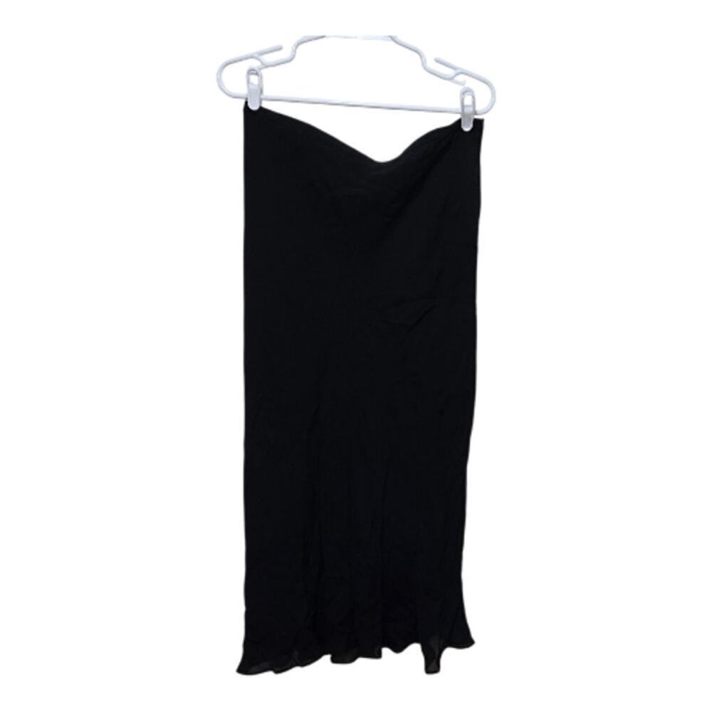 J.Crew Gwyneth Chiffon Midi Skirt Black Medium Flowy